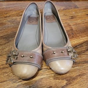 Tory Burch Women's Tan Leather Flats